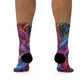 TDB Vibrant Trippy Neon Eternity Blast. Trippy Recycled Poly Socks