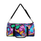 "Illuminated Flutter" - Neon Butterflies Duffle Bag