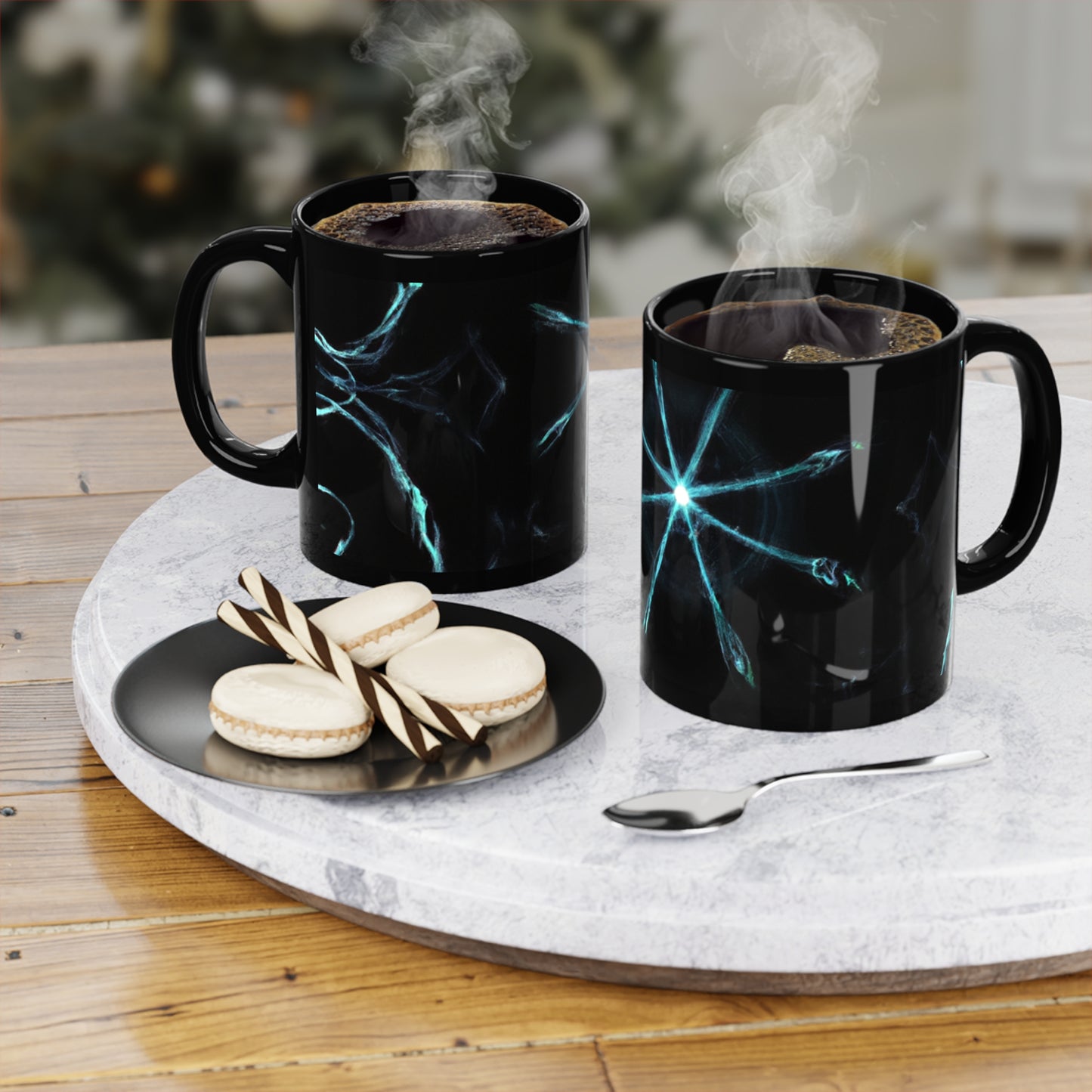 Psychedelic Vortex Splatter Trippy Infninty Patterns 11oz Black Mug