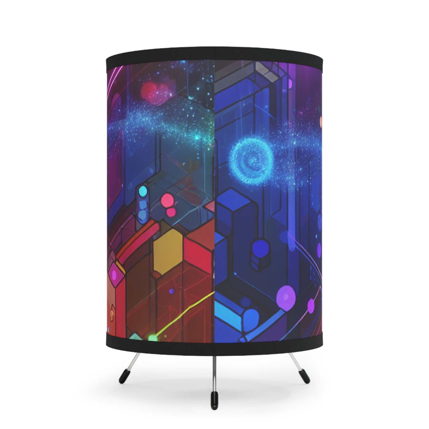 Giovanni di Raffaello - Trippy Infity Patterns Art Tripod Lamp