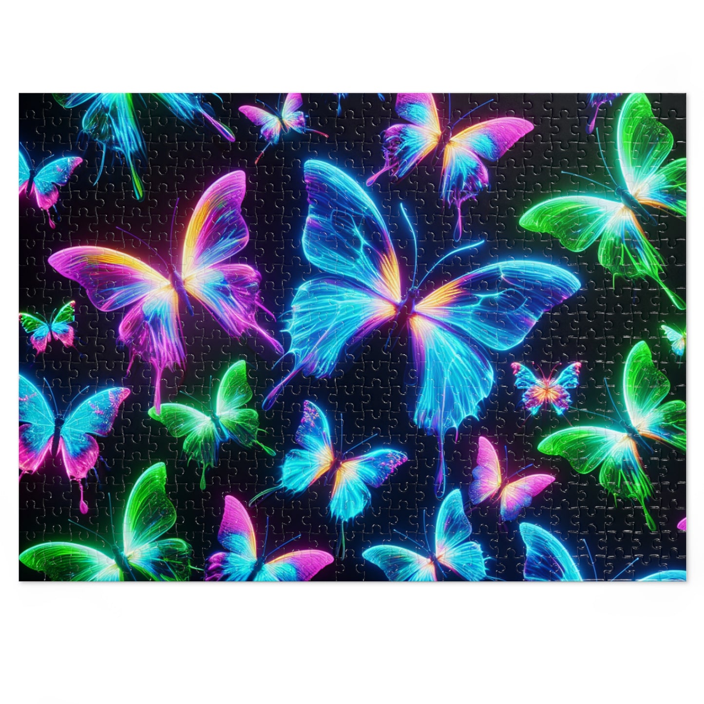 Neon Flutter - Neon Butterflies Puzzle
