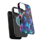 "Electrically Vivid Reverie" Neon Butterflies Premium Art Magsafe Magnet Tough IPhone 13 14 15 Pro Plus Max and Mini in Matte and Glossy Phone cases
