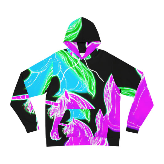 "Neon Blooms with the Unicorns" - Unicorns AOP Hoodie