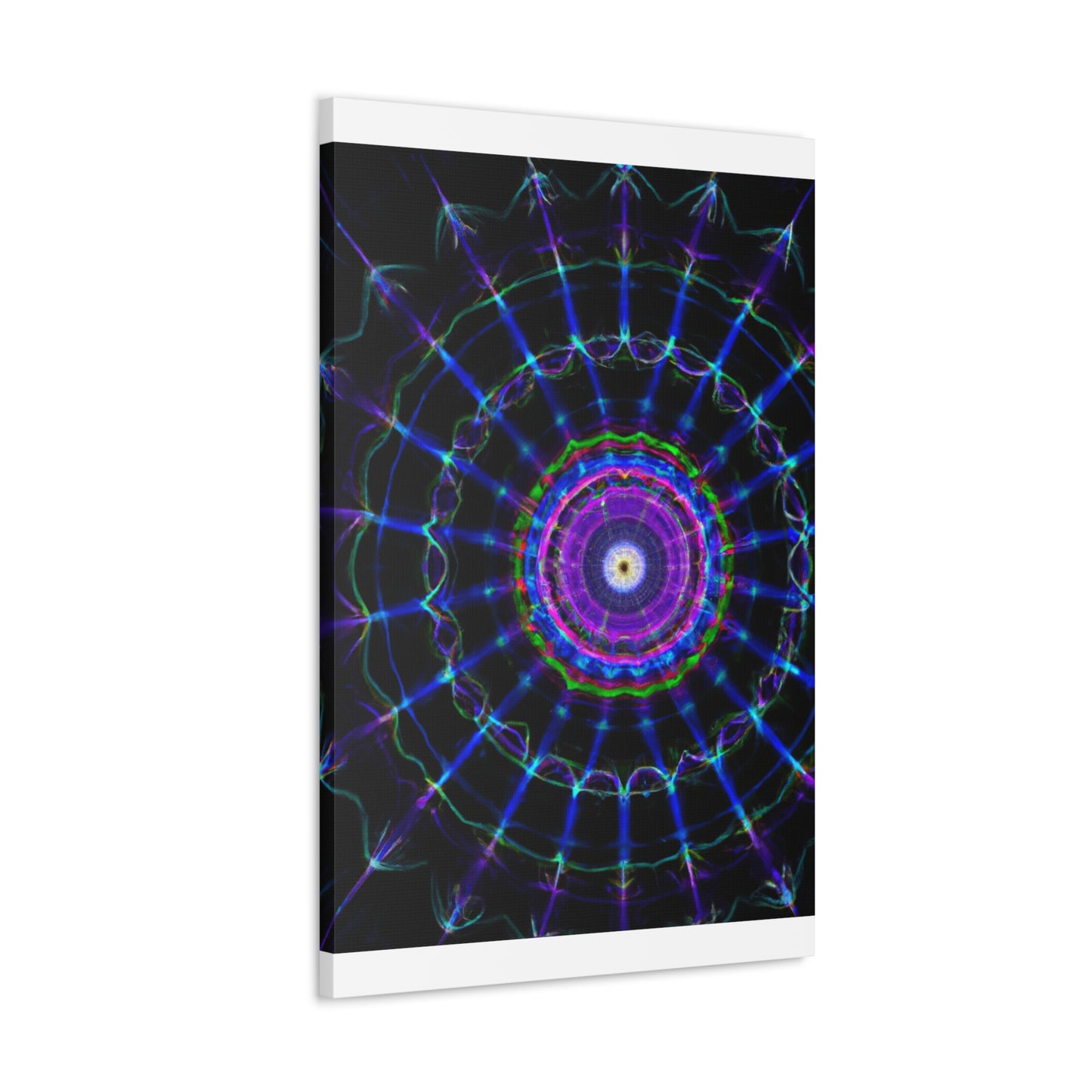 Neon Infinity Vortex. Trippy Infinity Patterns Art Canvas