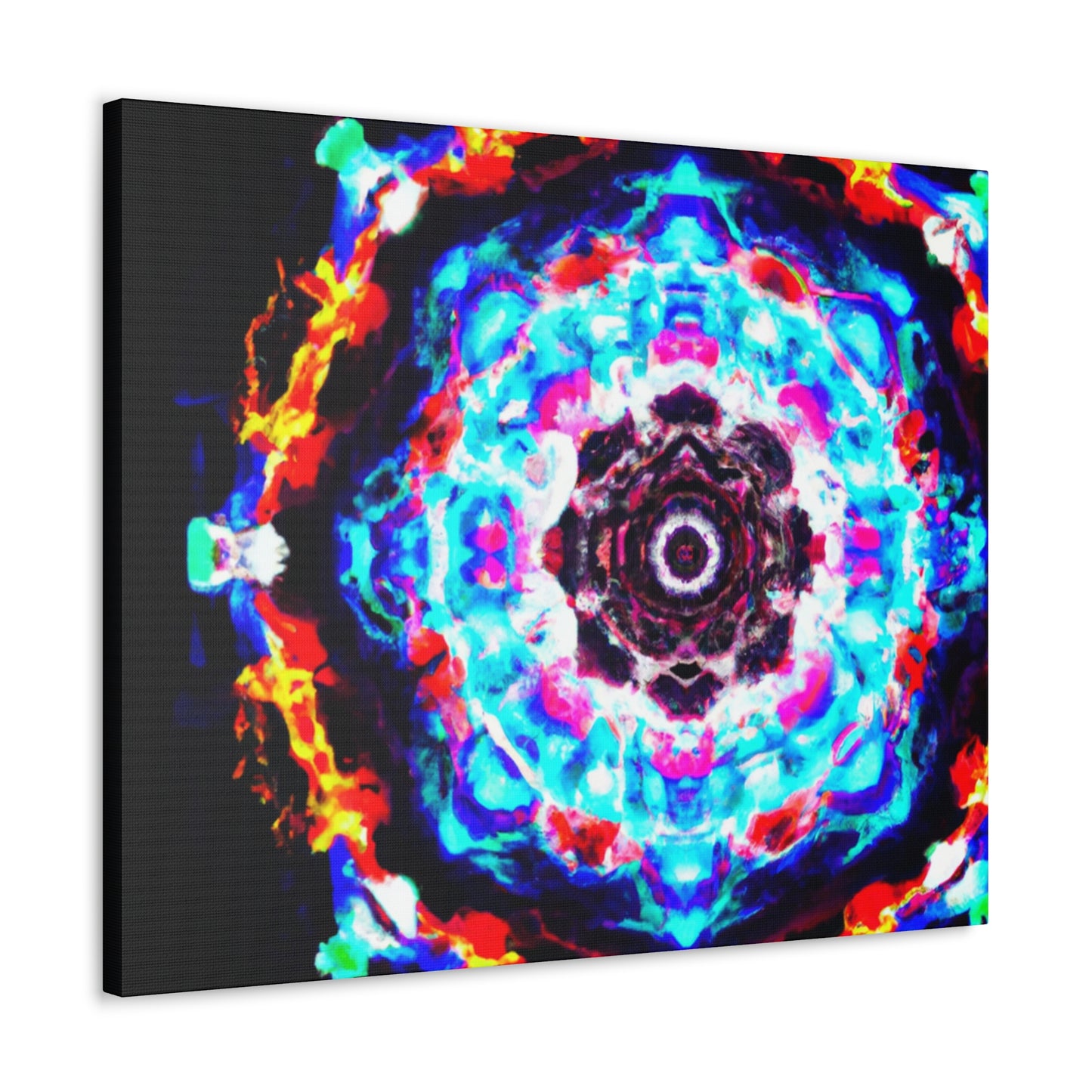 Vivid Vortex Immersion Trippy Infinity Patterns Art Canvas