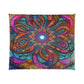 Vibrant Neon Aquascape Infinity Trippy Infinity Patterns Comforter Blanket