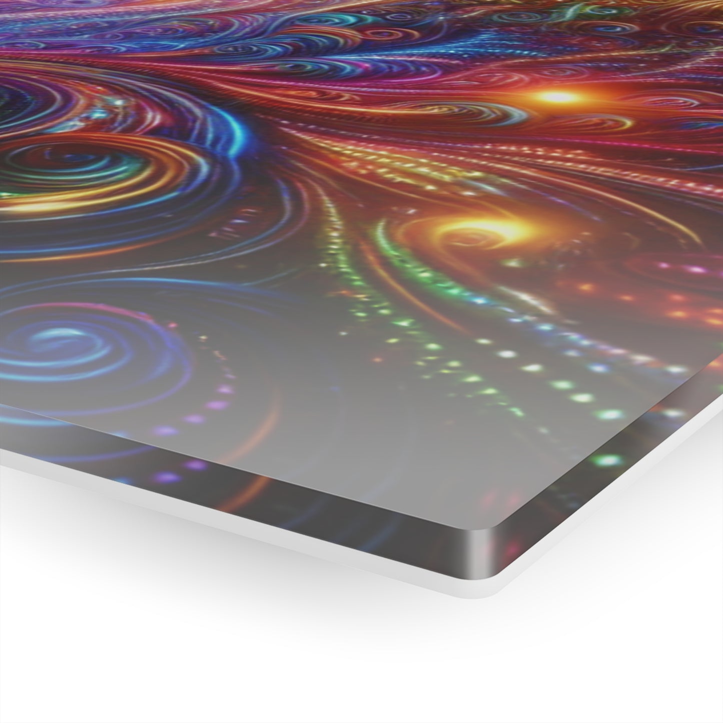 Neon Infinity Mystique. Trippy infity Pattern 1/4" Glossy Acrylic Art