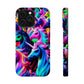 "Neon Illumination" Neon Unicorns Premium Art Magsafe Magnet Tough IPhone 13 14 15 Pro Plus Max and Mini in Matte and Glossy Phone cases