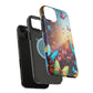 "Neon Butterfly Blooms" Neon Butterflies Premium Art Magsafe Magnet Tough IPhone 13 14 15 Pro Plus Max and Mini in Matte and Glossy Phone cases
