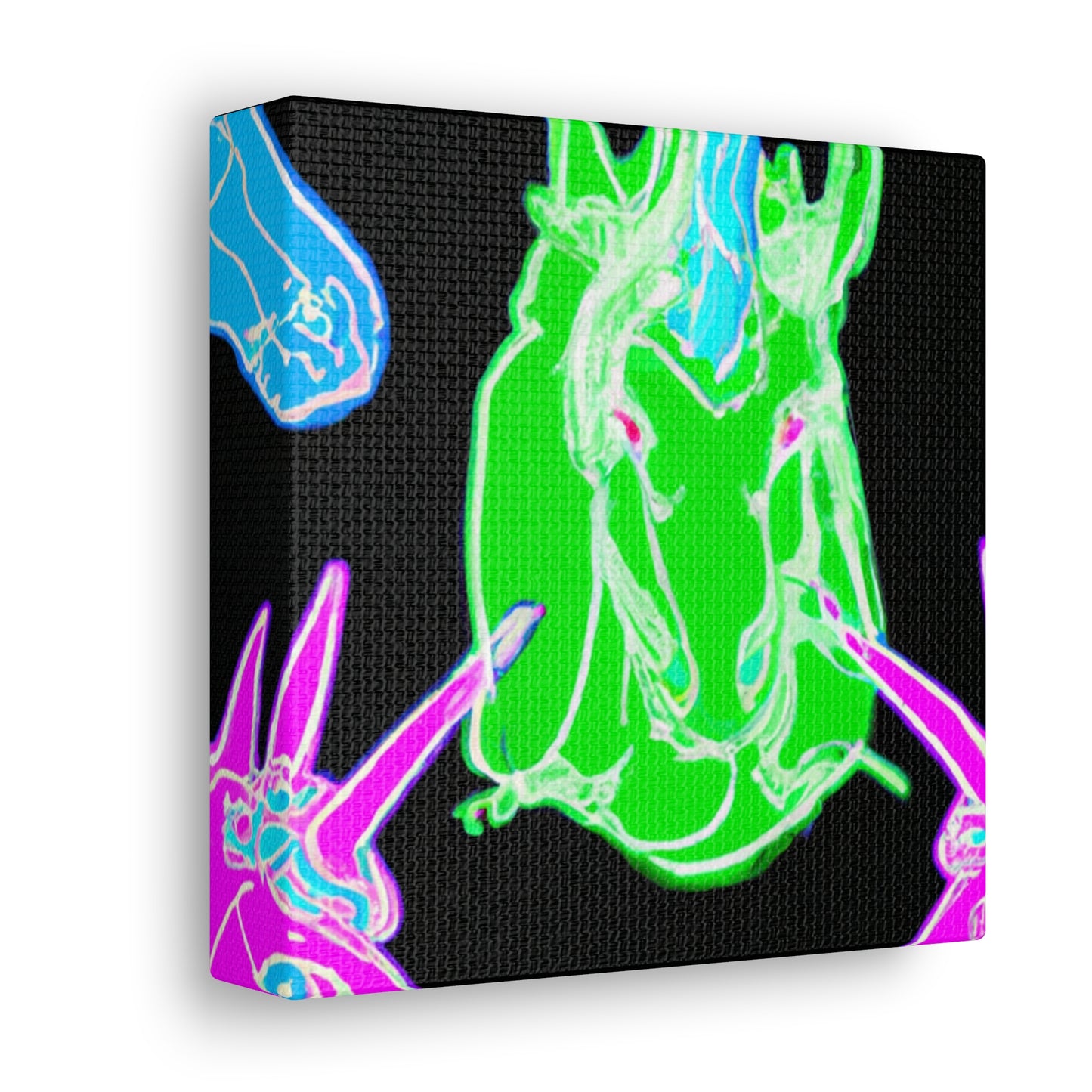 "Cosmic Mysticism" NEON Unicorns Art Canvas