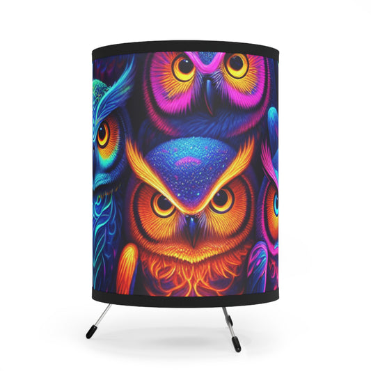 Neon Hoots! - NEON Owls Art Tripod Lamp
