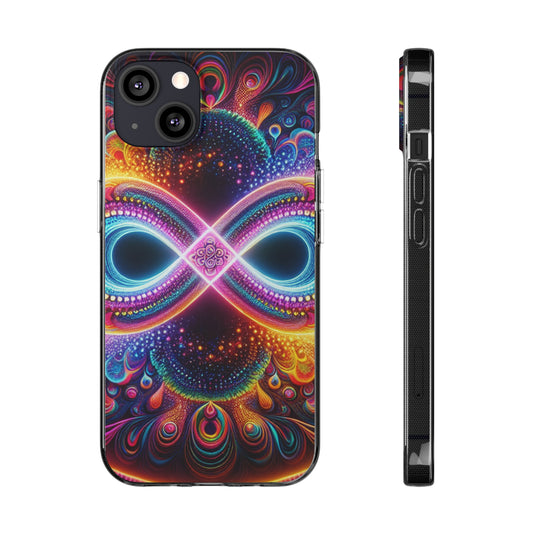 "Neon Psychedelic Infinity" Infinity Patterns Art Polycarbonate Phone Case