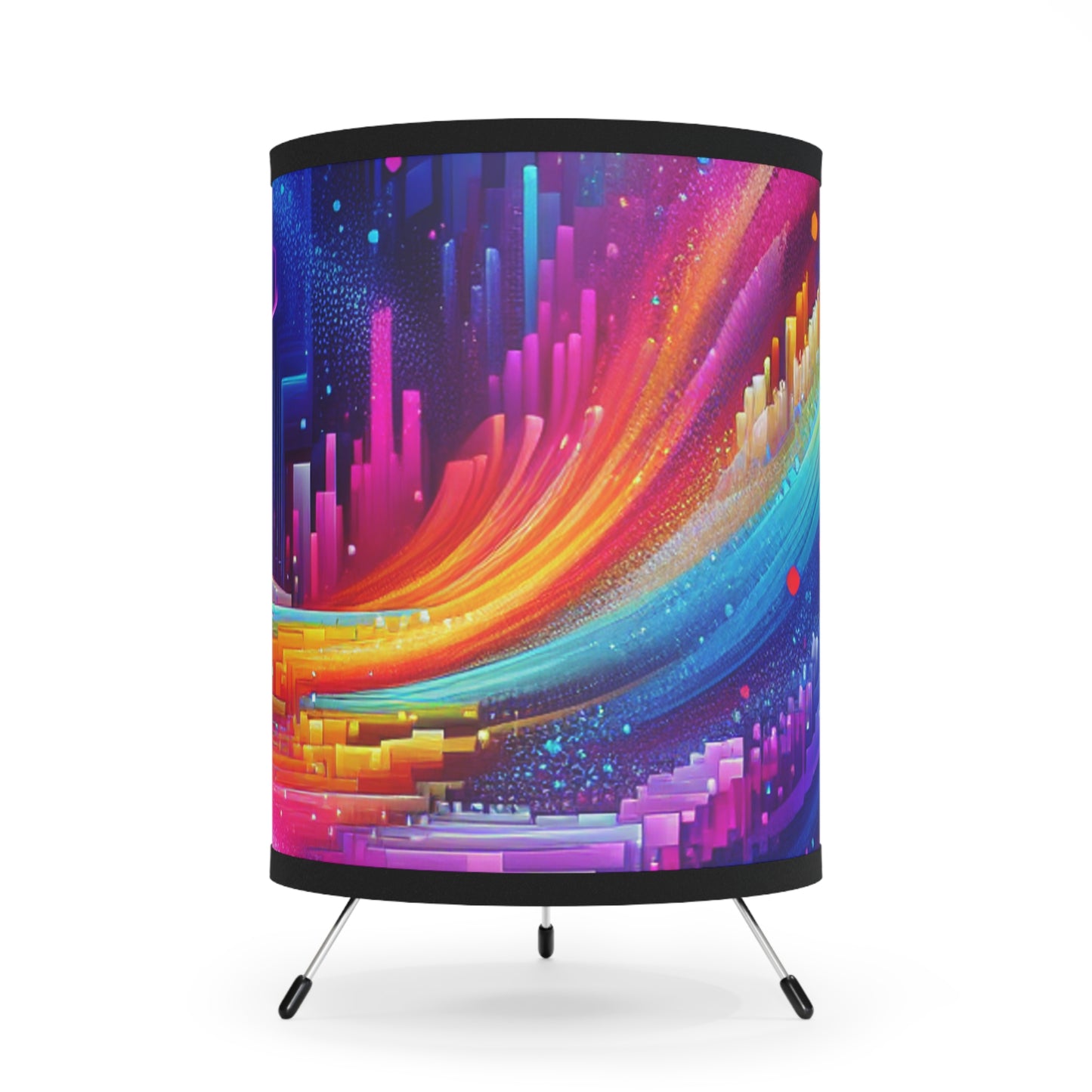 Giovanni da Verona - Trippy Infity Patterns Art Tripod Lamp
