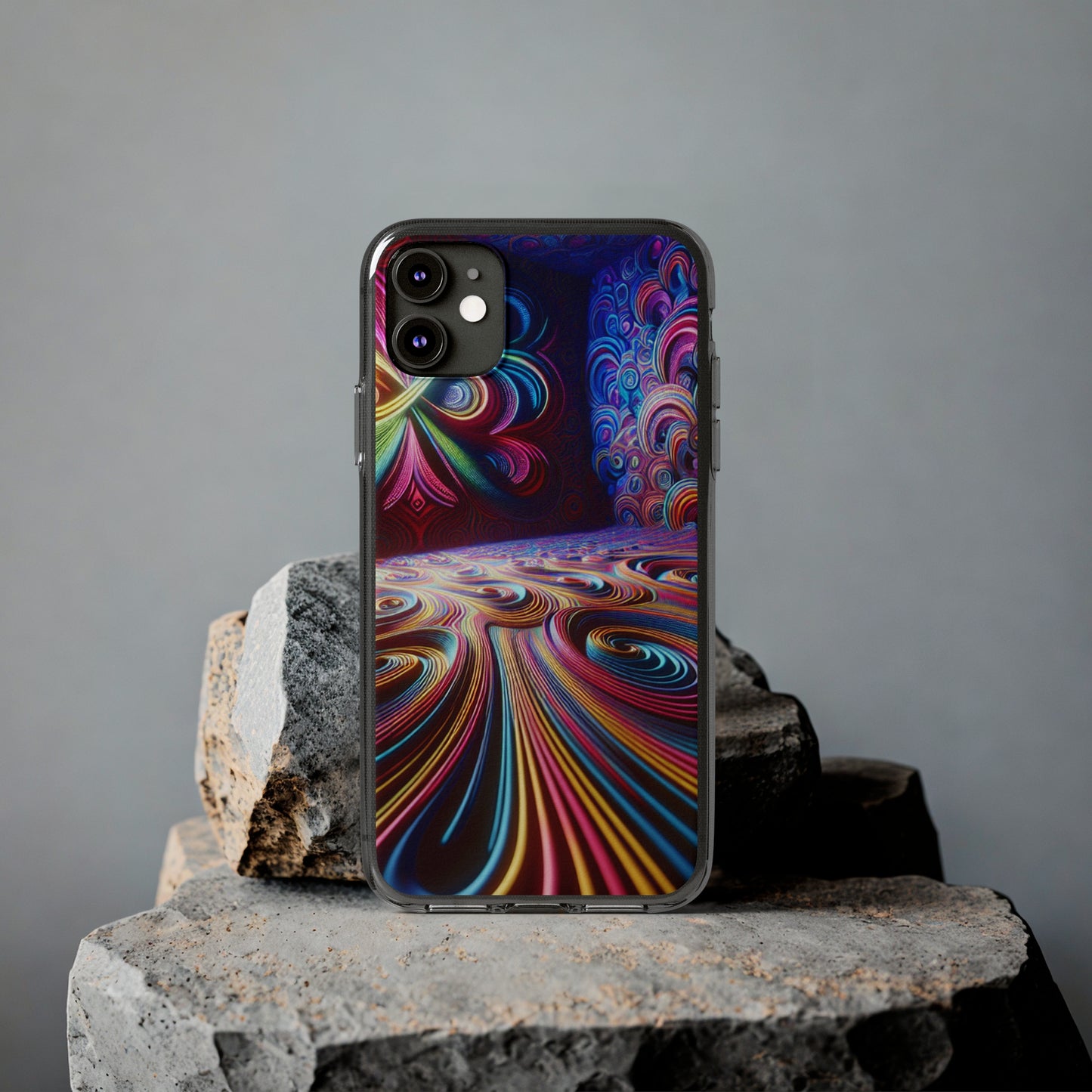 Vibin' Neon Infinity. Infinity Patterns Art Polycarbonate Phone Case