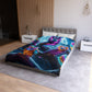 Giovanni Bartolomeo - NEON Owls Microfiber Duvet Cover