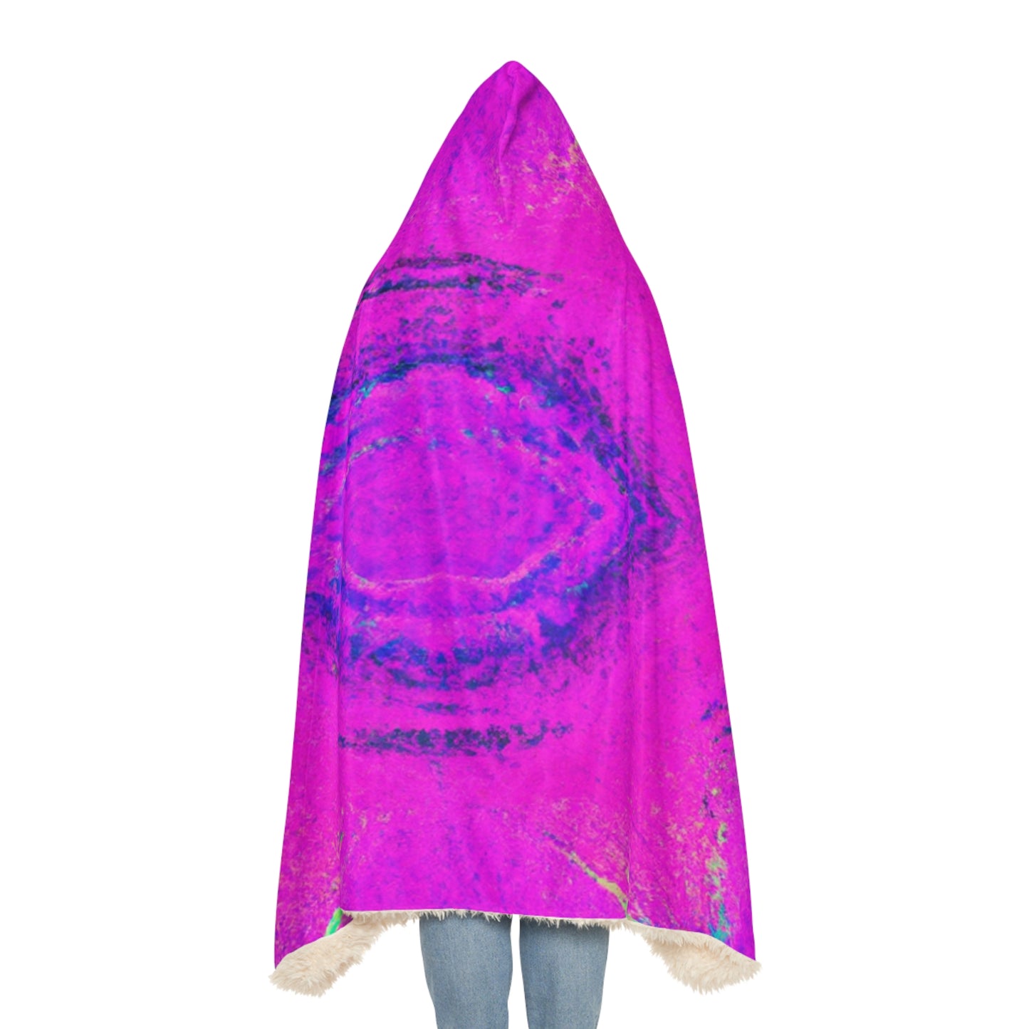 "Infinite Spectrum" - NEON Infinity Patterns Art Hooded Snuggle Blanket
