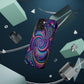 Cosmic Quasar Dreams. Neon Trippy Infinity Patterns Premium Art Magsafe Magnet Tough IPhone 13 14 15 Pro Plus Max and Mini in Matte and Glossy Phone cases