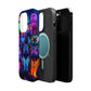 Neon Nocturne Owls. Neon Owls Premium Art Magsafe Magnet Tough IPhone 13 14 15 Pro Plus Max and Mini in Matte and Glossy Phone cases