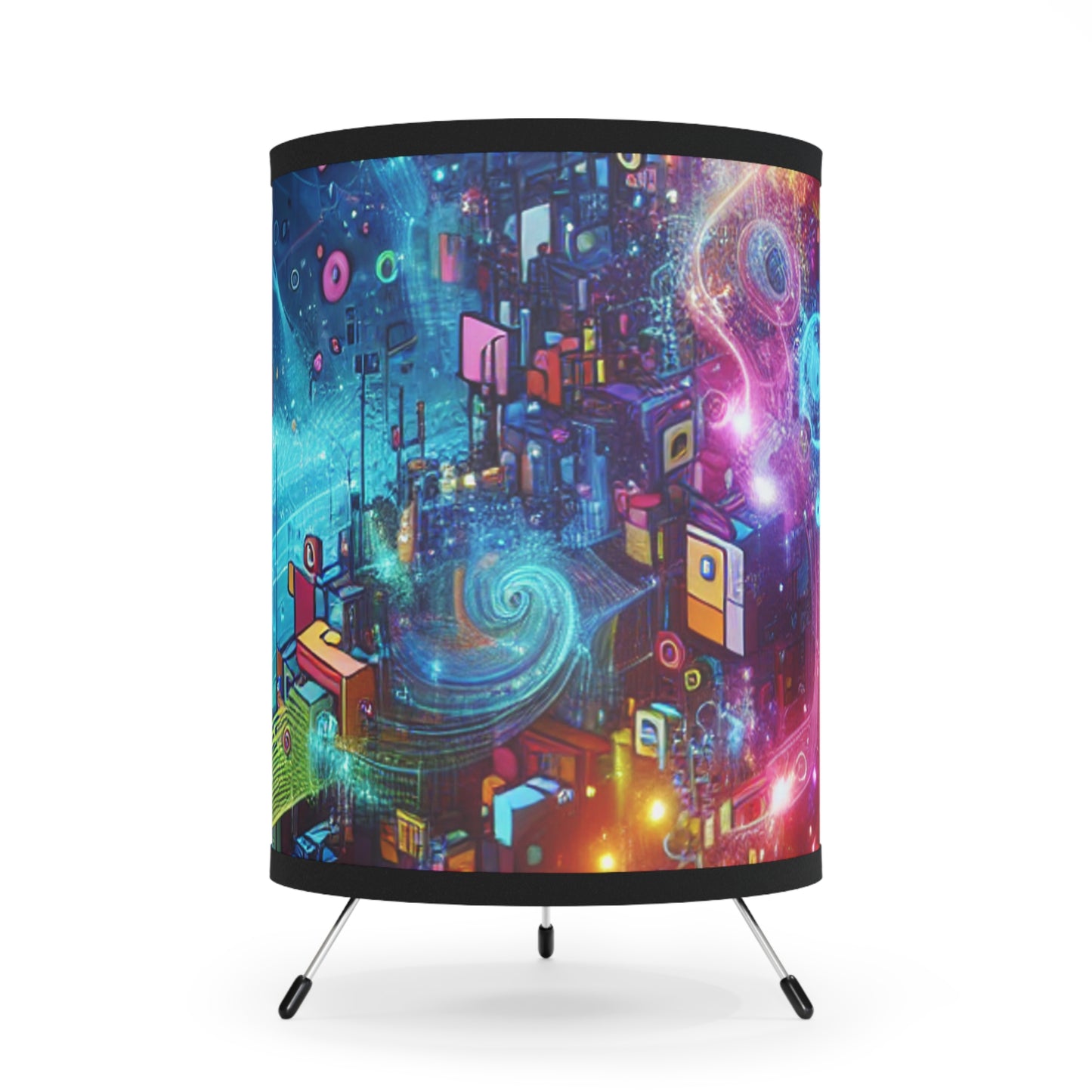 Giovanni da San remo - Trippy Infity Patterns Art Tripod Lamp