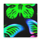 "Neon Dreamweavers". Neon Butterflies  Art Canvas