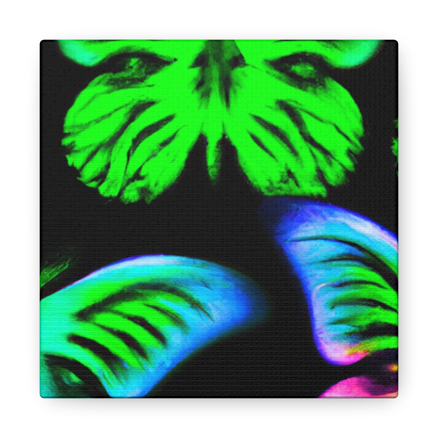 "Neon Dreamweavers". Neon Butterflies  Art Canvas