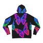 Neon Flutterby Frenzy - Butterflies AOP Hoodie