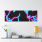 Vibrant Neon Dreamscape NEON Unicorns Art Canvas