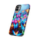 "Neon Butterflies Awakening" NEON Butterflies Tough Phone Case