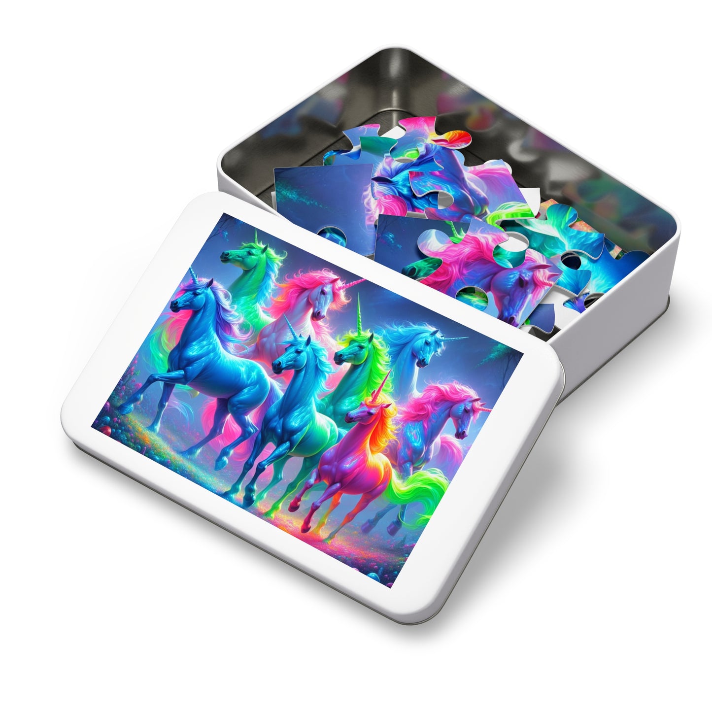 Nornicorns. - Neon Unicorns Puzzle