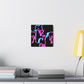 "Enchanted Fluorescence" NEON Unicorns Art Canvas