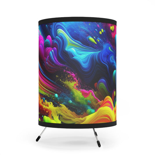 Franz Puccelli. - Trippy Infity Patterns Art Tripod Lamp