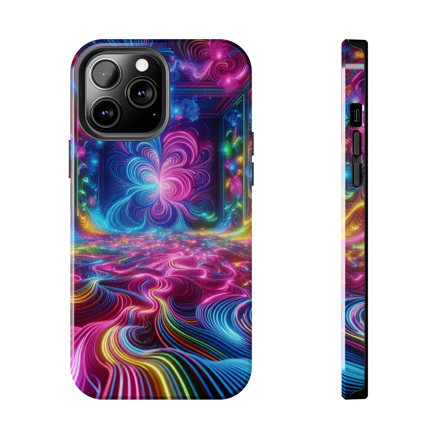 Vortex of Chromatic Wonder Trippy Infinity Patterns Tough Phone Case