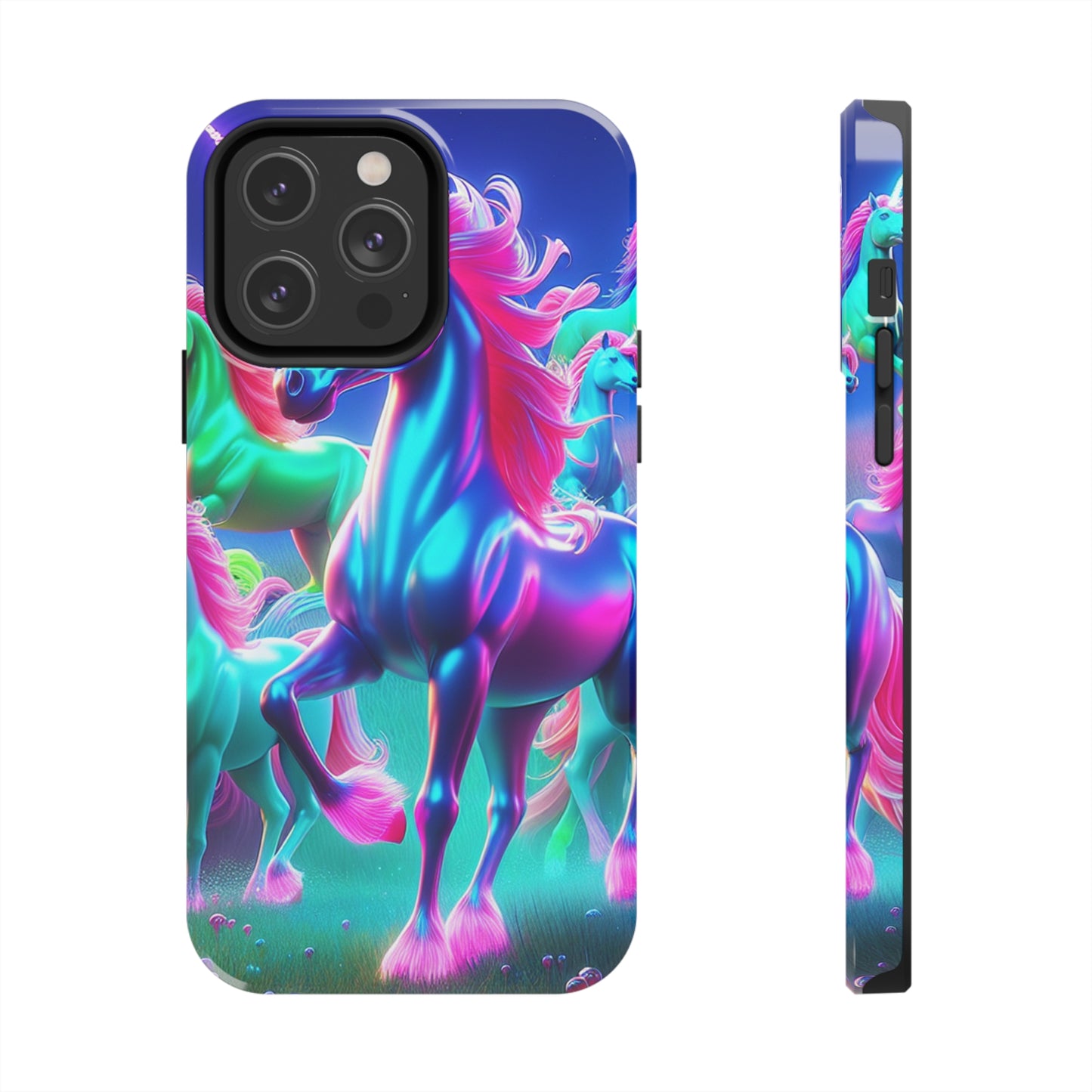 "Rainbow Dreams in Neon" NEON Unicorns Tough Phone Case