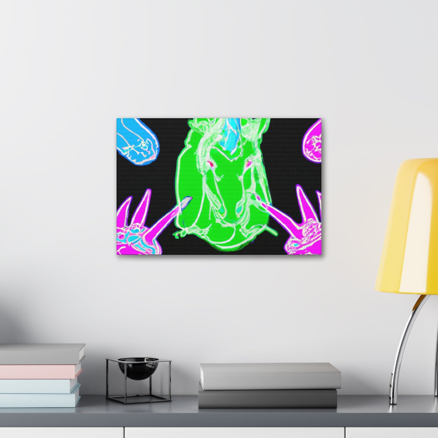 "Cosmic Mysticism" NEON Unicorns Art Canvas