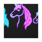 Neon Unicornscape. NEON Unicorns Art Canvas