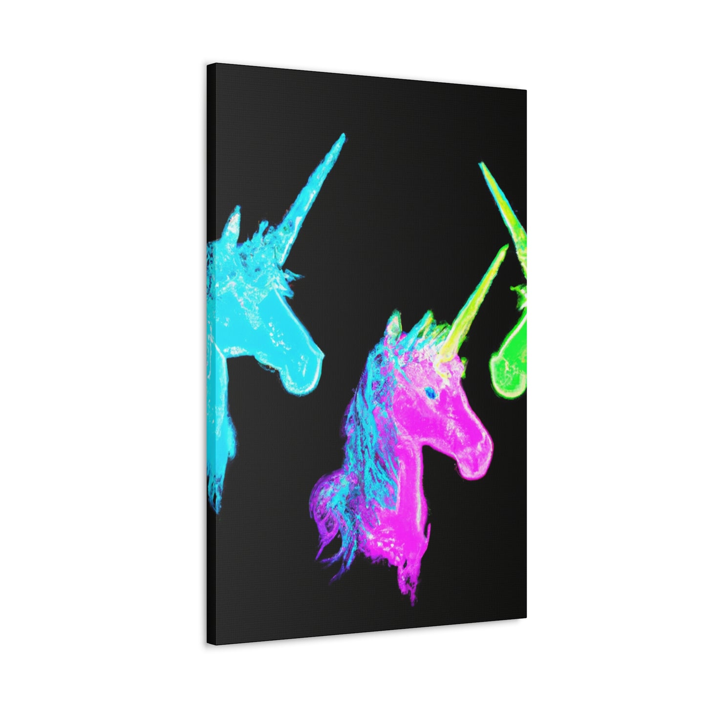 Neon Unicorn Blizzard NEON Unicorns Art Canvas