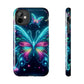 "Neon Butterfly Glo-Rama" NEON Butterflies Tough Phone Case Iphone 6 7 8 9 10 11 12 13 14 SE X XR XS Pro Max Mini Plus