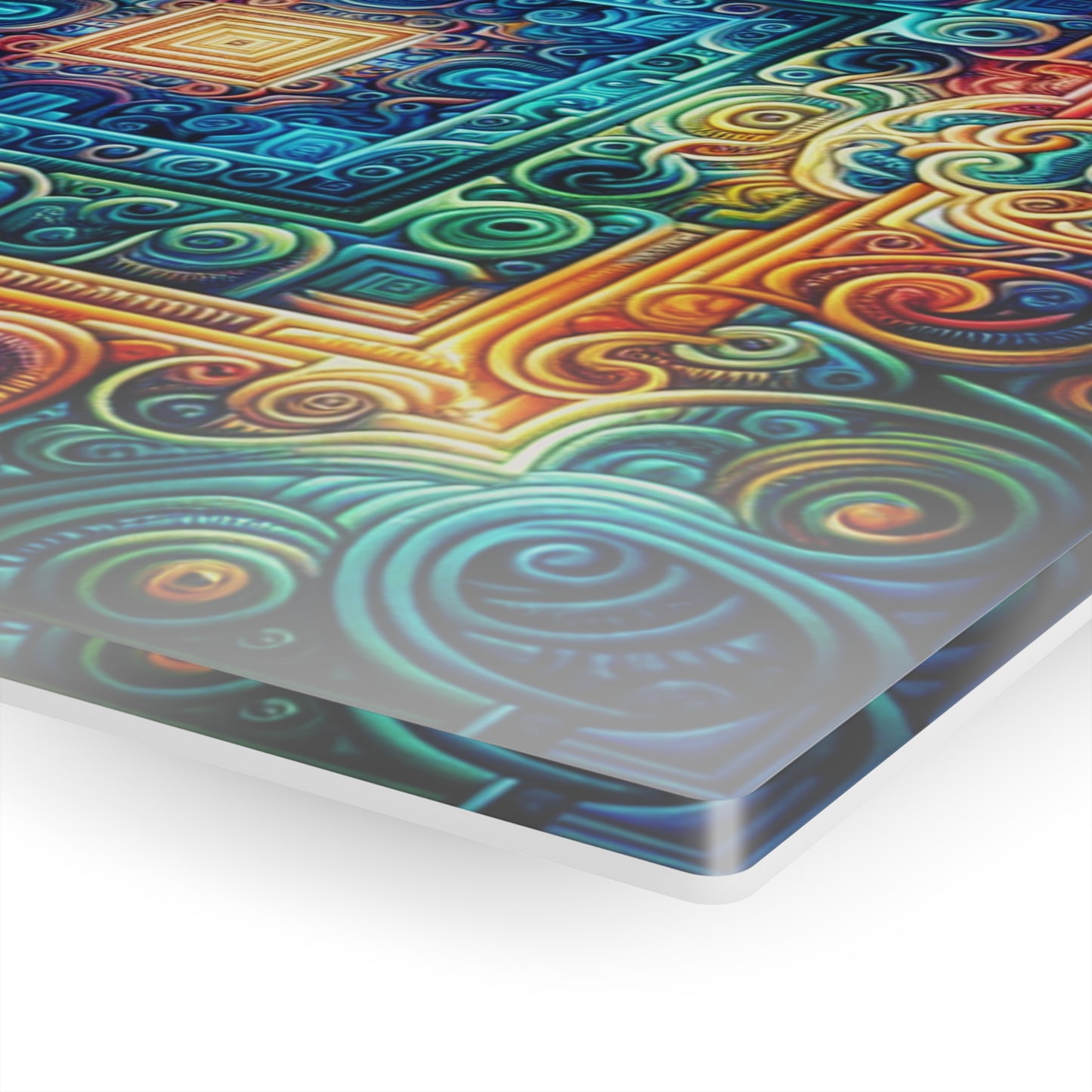 Neon Infinity Dreamscape. Trippy infity Pattern 1/4" Glossy Acrylic Art