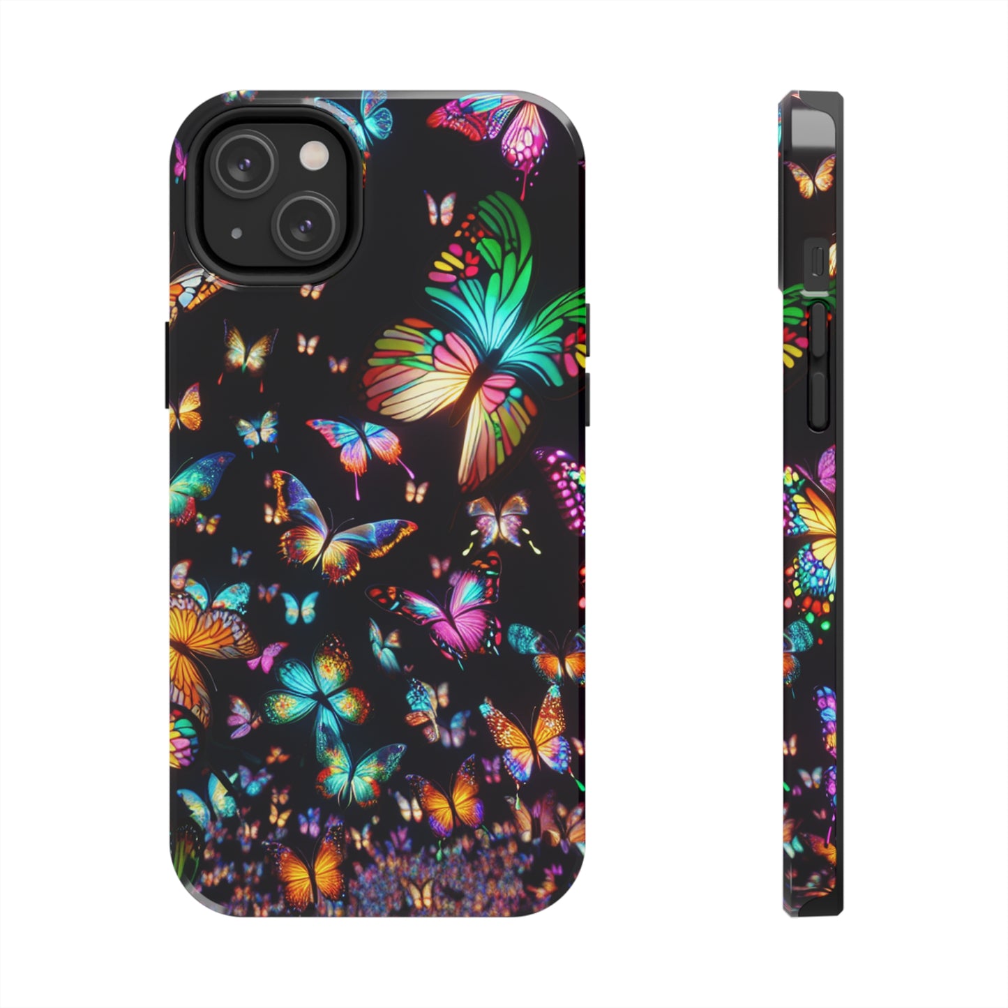 Neon Butterflies Dance NEON Butterflies Tough Phone Case Iphone 6 7 8 9 10 11 12 13 14 SE X XR XS Pro Max Mini Plus