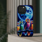 Neon Nocturnal Orbitals. Neon Owls Premium Art Magsafe Magnet Tough IPhone 13 14 15 Pro Plus Max and Mini in Matte and Glossy Phone cases