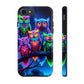 'Neon Rainbow Owls' NEON Owls Tough Phone Case
