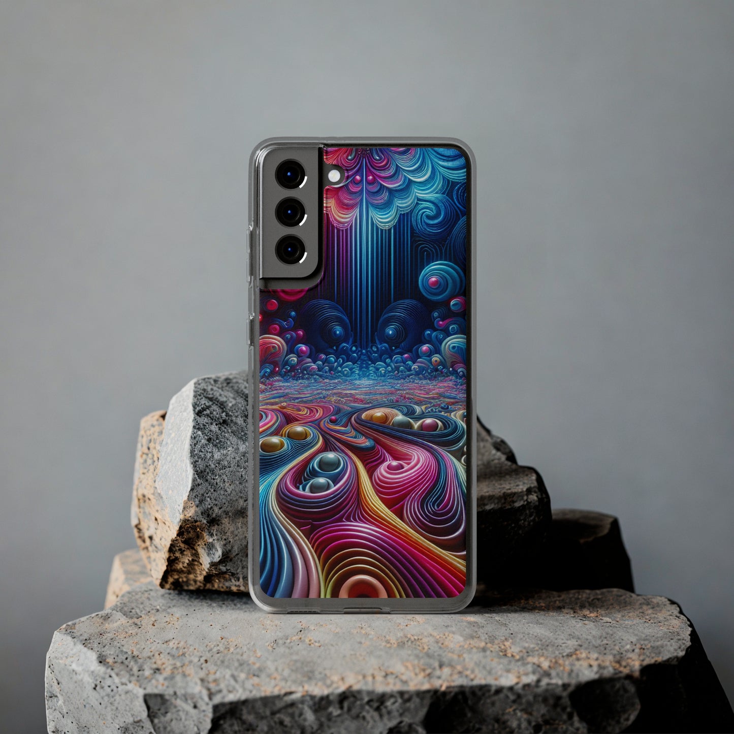 Mesmerizing Neon Infinity Infinity Patterns Art Polycarbonate Phone Case Samsung Galaxy s21 s22 Google Pixel 6 Iphone 11 12 13 14 Pro Max Mini Plus