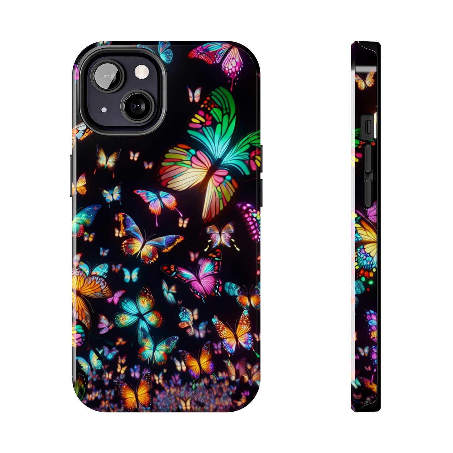 Neon Butterflies Dance NEON Butterflies Tough Phone Case Iphone 6 7 8 9 10 11 12 13 14 SE X XR XS Pro Max Mini Plus