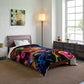Cosmic Kaleidocolors. Trippy Infinity Patterns Comforter Blanket