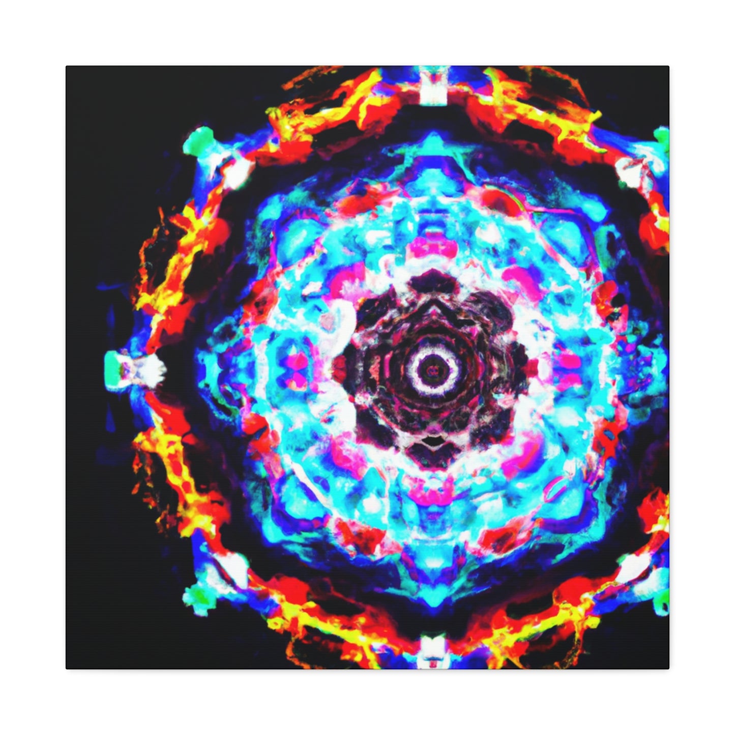 Vivid Vortex Immersion Trippy Infinity Patterns Art Canvas
