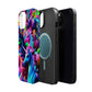 "Neon Illumination" Neon Unicorns Premium Art Magsafe Magnet Tough IPhone 13 14 15 Pro Plus Max and Mini in Matte and Glossy Phone cases