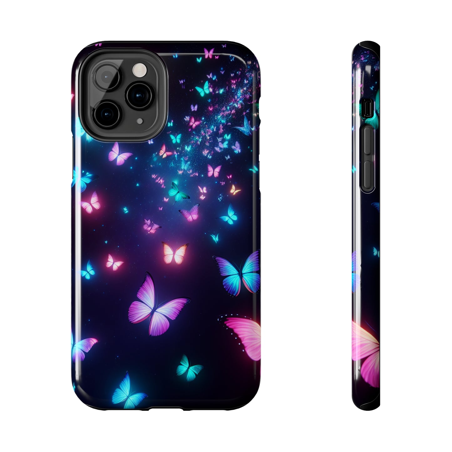 'The Illuminated Flutterflies' NEON Butterflies Tough Phone Case