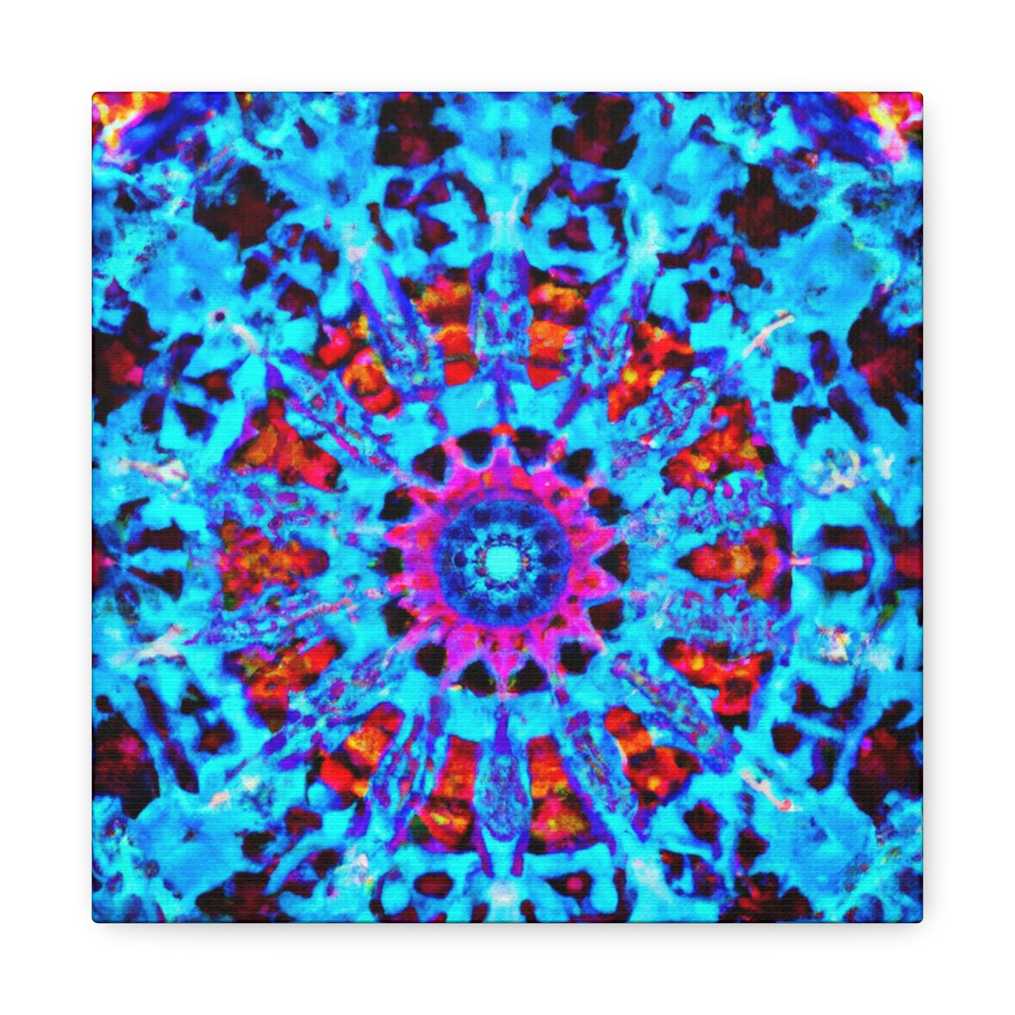 Vividly-Vortexed Neon Infinity Illumination. Trippy Infinity Patterns Art Canvas