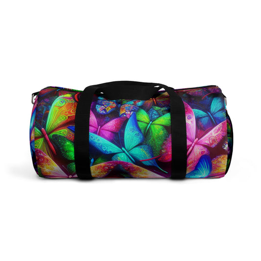 Butterfly Neon Glow - Neon Butterflies Duffle Bag