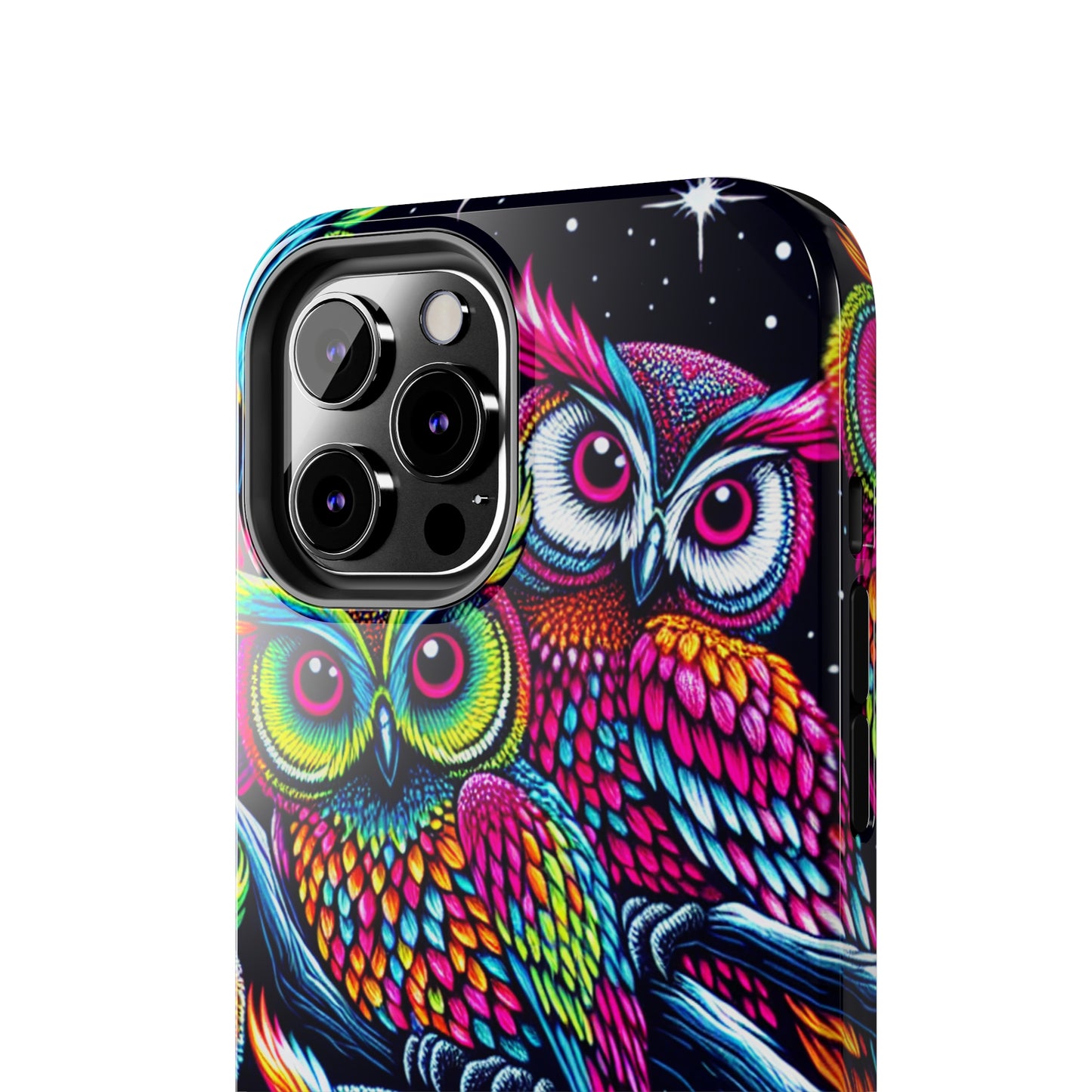 "Neon Nocturne" NEON Owls Tough Phone Case